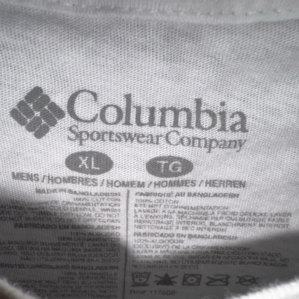 Columbia Sportswear PFG T-Shirt Mens XL White  Sailfish Graphic Tee